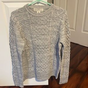 H&M brand. Size M. Grey cable sweater